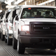 Ford F-150s at the line in Dearborn